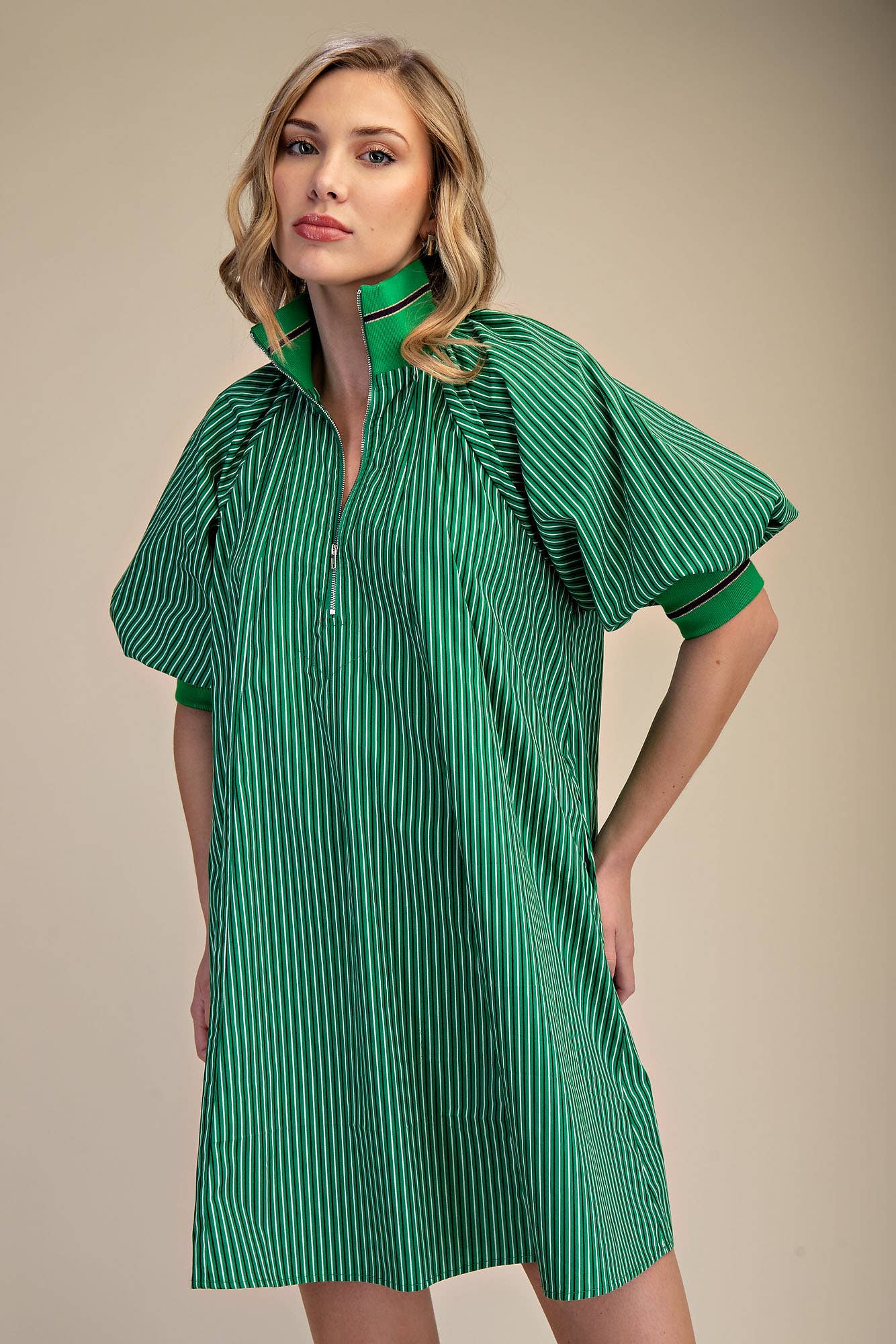 mock neck casual dress Women's Mock Neck Dress