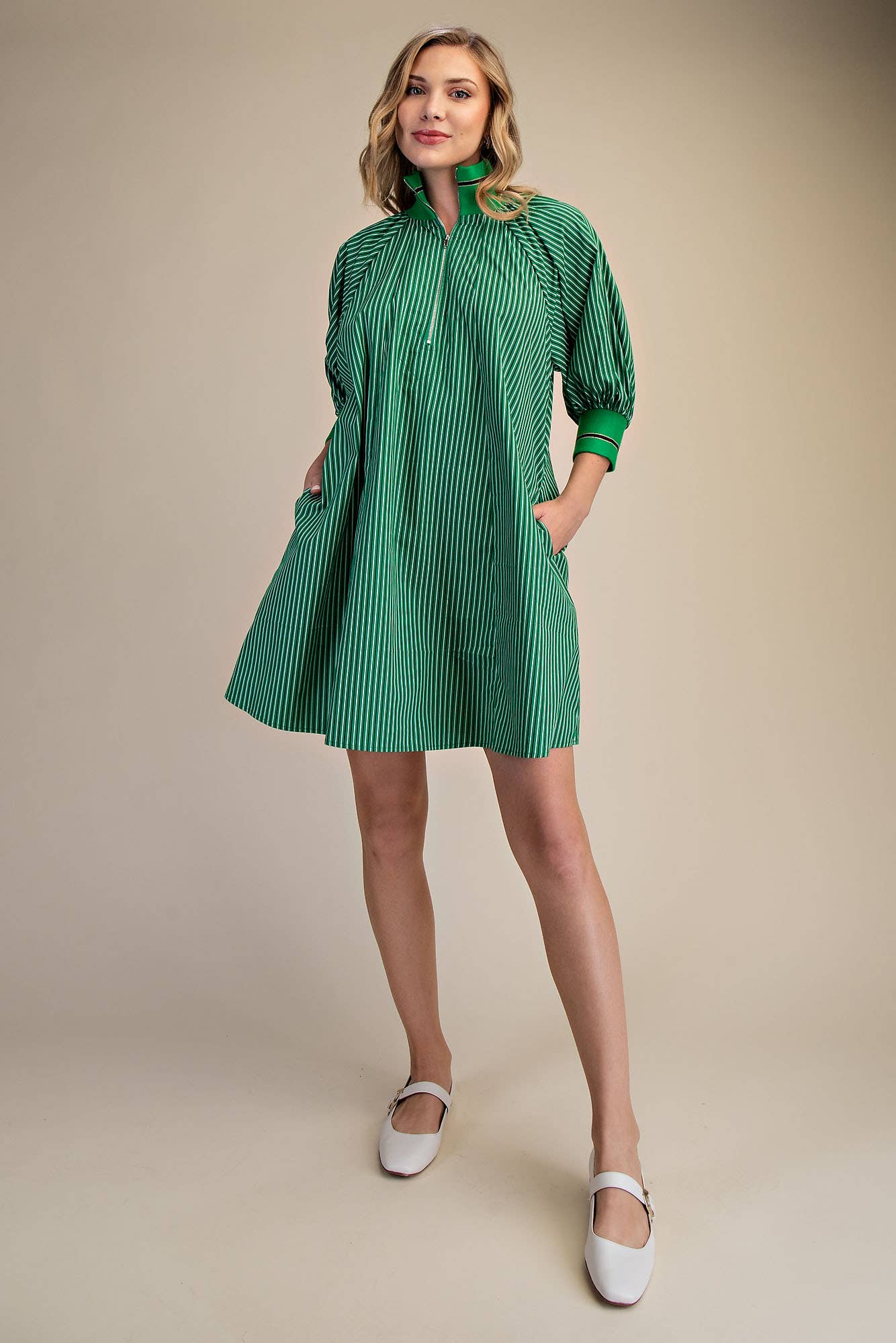 mock neck casual dress Women's Mock Neck Dress